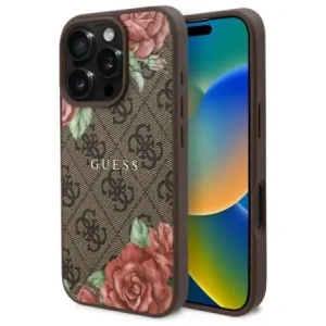Kup Etui Guess GUHMP16LP4ROPEMCW Apple iPhone 16 Pro hardcase 4G Flowers Print MagSafe brązowy/brown - GUE4217 - {ean13} - Sklep Home Screen