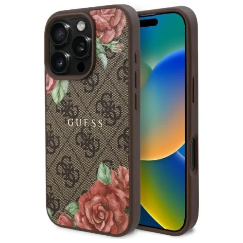 Kup Guess GUHMP16LP4ROPEMCW Apple iPhone 16 Pro Hartschale 4G Blumenprint MagSafe braun - GUE4217 - {ean13} - Sklep Home Screen