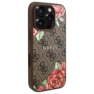 Kup Etui Guess GUHMP16LP4ROPEMCW Apple iPhone 16 Pro hardcase 4G Flowers Print MagSafe brązowy/brown - GUE4217 - {ean13} - Sklep Home Screen