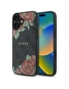 Guess GUHMP16SP4ROPEMCK Apple iPhone 16 hardcase 4G Flori Imprimare MagSafe negru