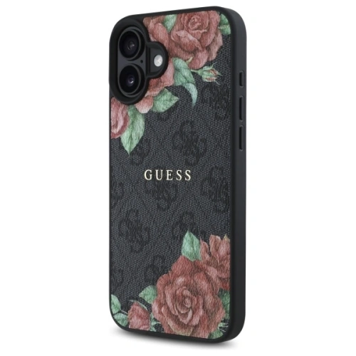 Kup Guess GUHMP16SP4ROPEMCK Apple iPhone 16 hardcase 4G Flori Imprimare MagSafe negru - GUE4219 - {ean13} - Sklep Home Screen