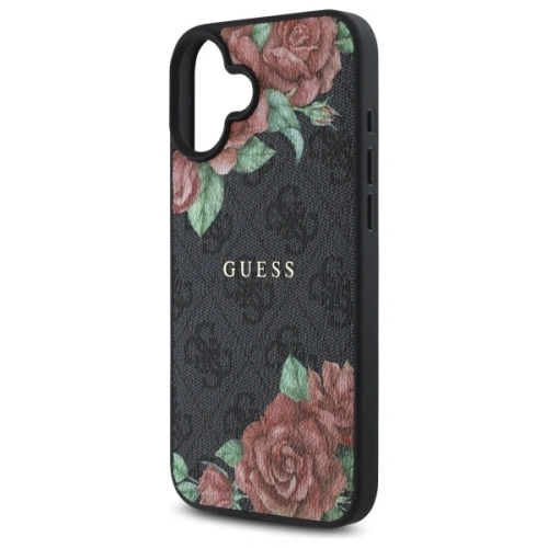 Kup Guess GUHMP16SP4ROPEMCK Apple iPhone 16 Hardcase 4G Blumenmuster MagSafe schwarz - GUE4219 - {ean13} - Sklep Home Screen