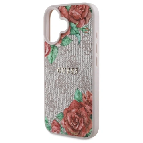 Kup Guess GUHMP16SP4ROPEMCP Apple iPhone 16 husă rigidă 4G cu imprimeu flori MagSafe roz - GUE4220 - {ean13} - Sklep Home Screen