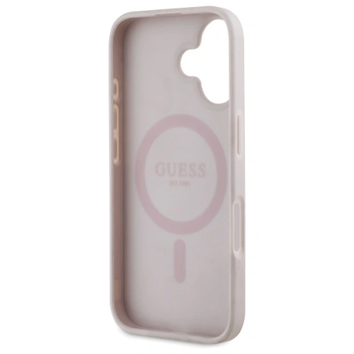 Buy Guess GUHMP16SP4ROPEMCP Apple iPhone 16 hardcase 4G Flowers Print MagSafe pink - GUE4220 - {ean13} - Home Screen Store Europe