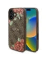 Guess GUHMP16SP4ROPEMCW Apple iPhone 16 hardcase 4G Flowers Print MagSafe brown