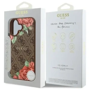 Kup Etui Guess GUHMP16SP4ROPEMCW Apple iPhone 16 hardcase 4G Flowers Print MagSafe brązowy/brown - GUE4221 - {ean13} - Sklep Home Screen