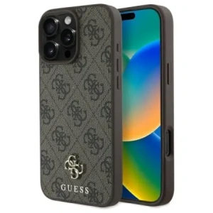 Buy Guess GUHMP16XP4SM4MW Apple iPhone 16 Pro Max hardcase 4G Small Classic MagSafe brown - GUE4225 - {ean13} - Home Screen Store Europe