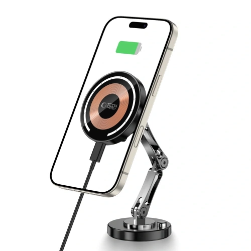 Kup Upevnění do auta na kokpit s nabíječkou + plechové destičky Tech-Protect MM15W-V8 Magnetic MagSafe Dashboard Car Mount Wireless Charger 15W Černá - THP3682 - {ean13} - Sklep Home Screen