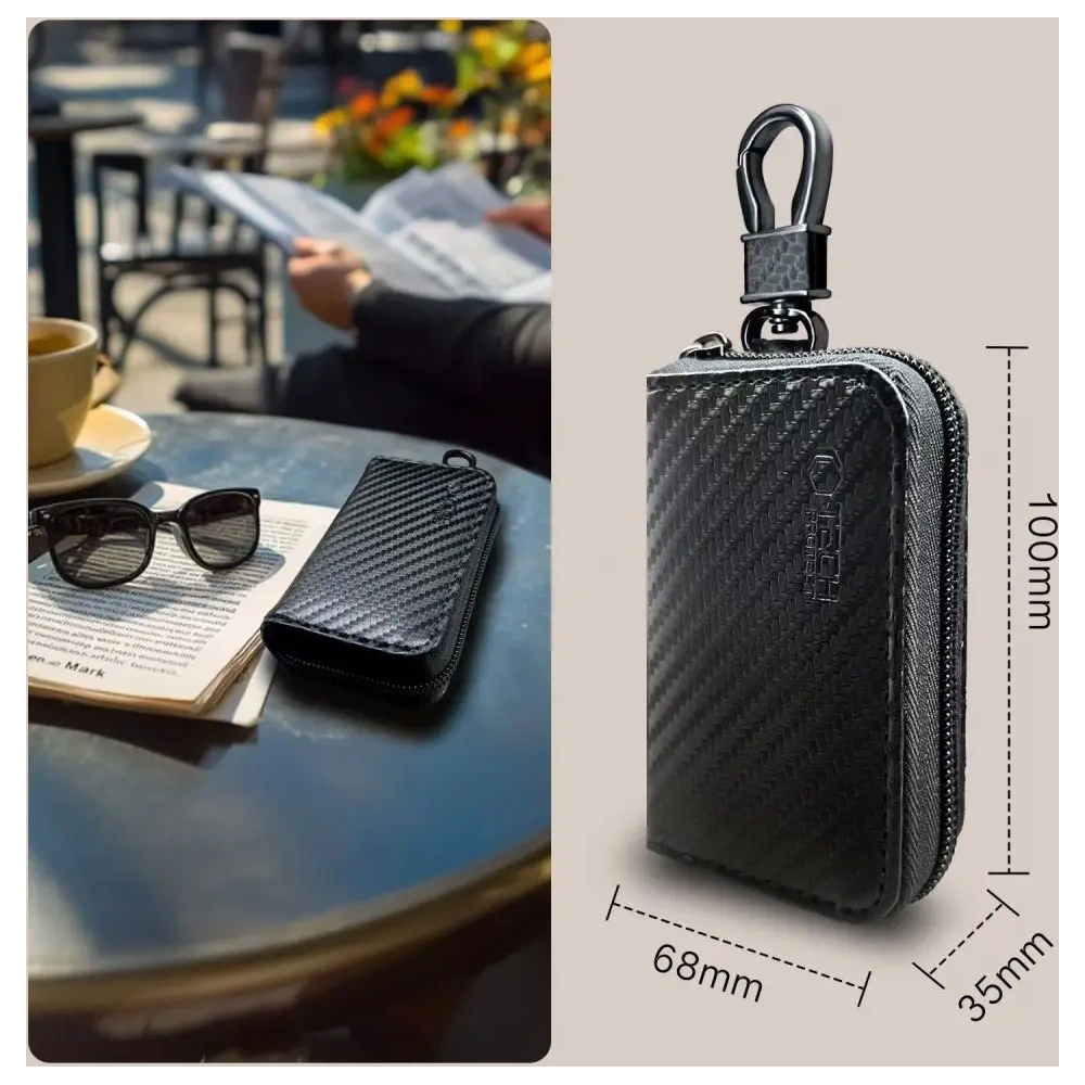 Klatka Faradaya Tech-Protect KLR300 Pouch Keyless RFID Signal Blocker Case Carbon