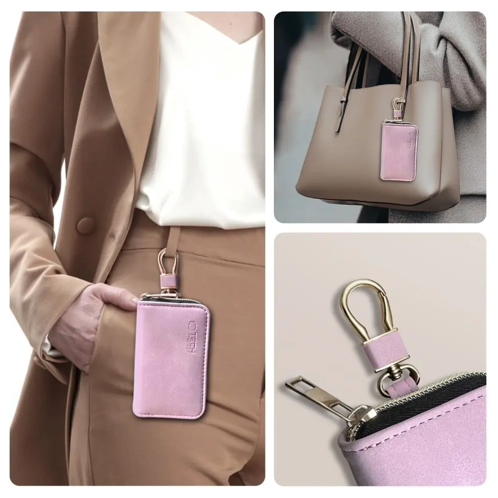 Klatka Faradaya Tech-Protect KLR300 Pouch Keyless RFID Signal Blocker Case Baby Pink