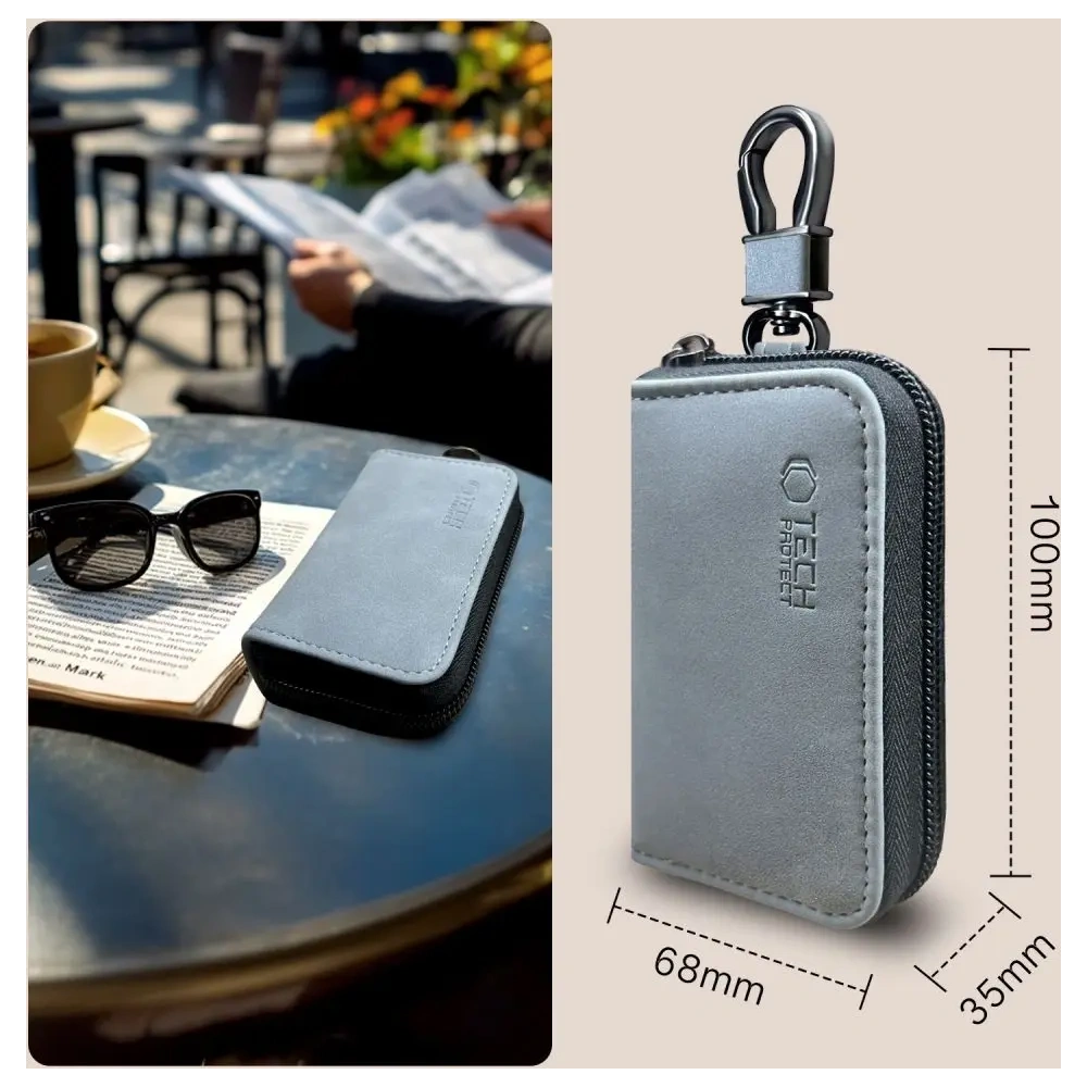 Klatka Faradaya Tech-Protect KLR300 Pouch Keyless RFID Signal Blocker Case Crayon Grey