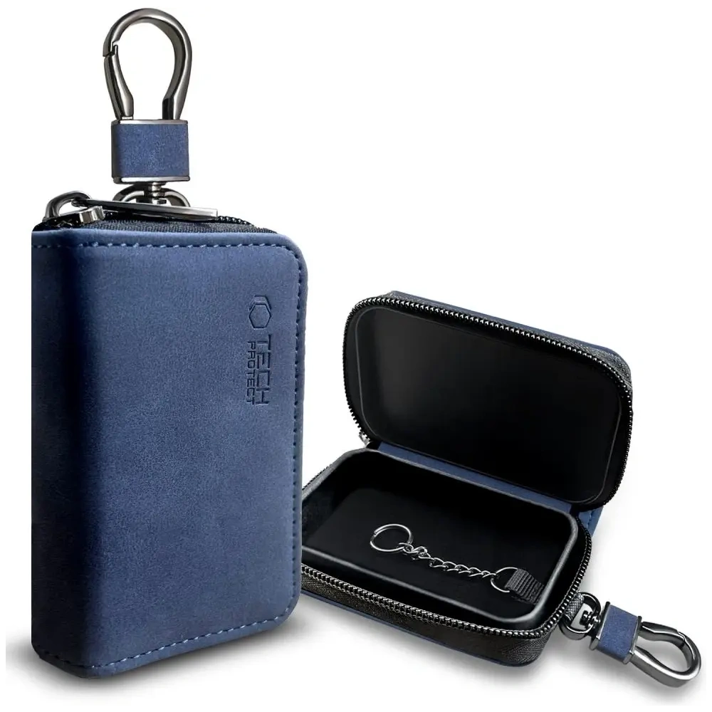 Klatka Faradaya Tech-Protect KLR300 Pouch Keyless RFID Signal Blocker Case Navy Blue