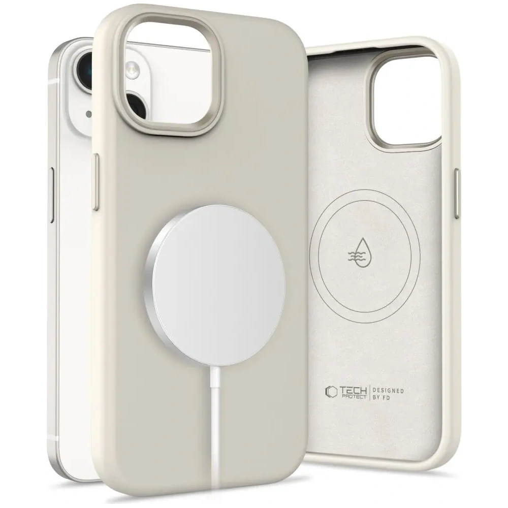 Etui Tech-Protect Silicone Pure MagSafe Apple iPhone 14 Cosmic Latte