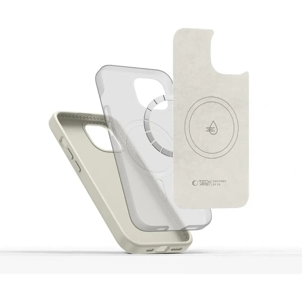 Etui Tech-Protect Silicone Pure MagSafe Apple iPhone 14 Cosmic Latte