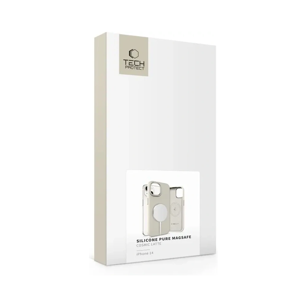 Etui Tech-Protect Silicone Pure MagSafe Apple iPhone 14 Cosmic Latte
