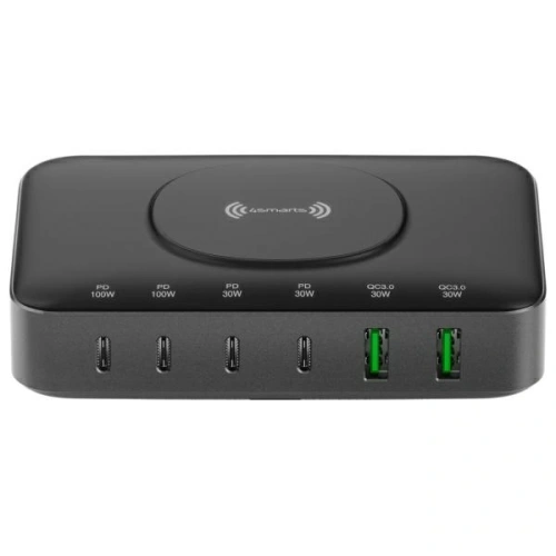 Kup 4smarts 7-in-1 Ladestation 100W mit kabellosem Laden schwarz-grau - 4SMR63 - {ean13} - Sklep Home Screen