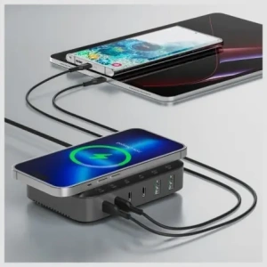 Kup 4smarts 7-in-1 Ladestation 100W mit kabellosem Laden schwarz-grau - 4SMR63 - {ean13} - Sklep Home Screen