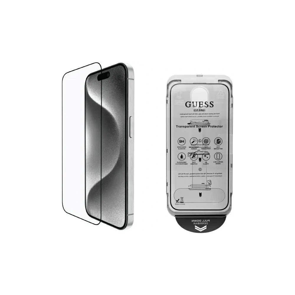 Szkło hartowane Guess GUTGP16XBOKGCIT Apple iPhone 16 Pro Max Screen Protector 2.5D Outline