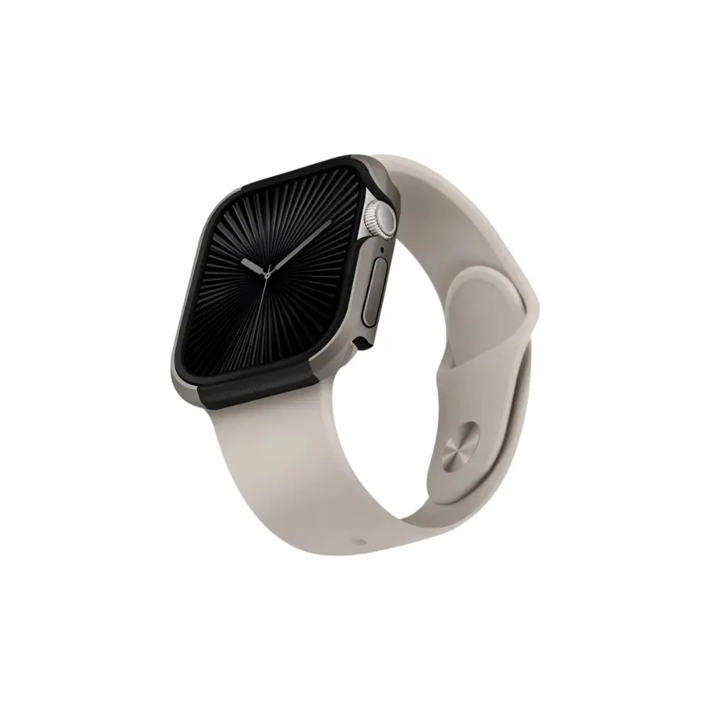 Etui UNIQ Valencia Apple Watch Series 46mm srebrny/titanium silver