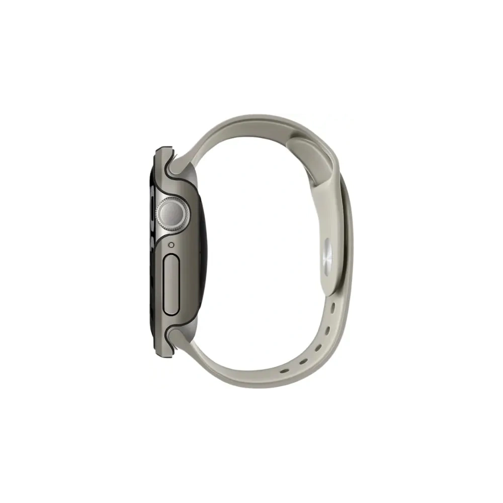 Etui UNIQ Valencia Apple Watch Series 46mm srebrny/titanium silver