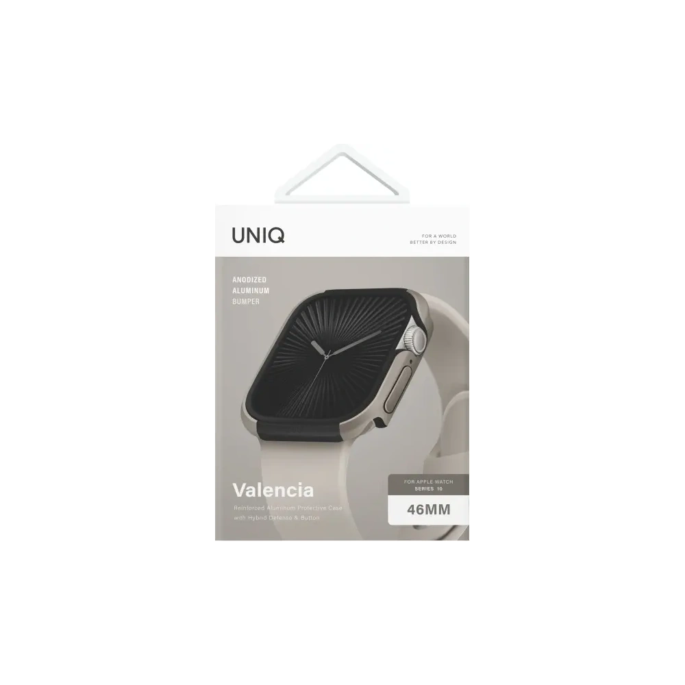Etui UNIQ Valencia Apple Watch Series 46mm srebrny/titanium silver