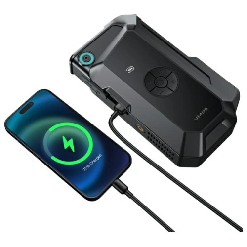 Buy USAMS ZB287 8000mAh Powerbank Jumpstarter + built-in flashlight black - USA1213 - {ean13} - Home Screen Store Europe