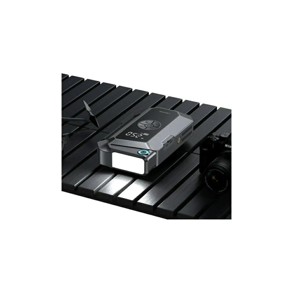 Jumpstarter Powerbank USAMS ZB287 8000mAh + wbudowana latarka czarny/black