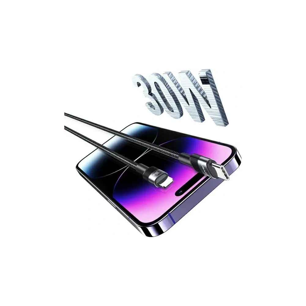 Kabel USAMS US-SJ729 USB-C / Lightning 30W 1.2m Aluminum Alloy Data Cable SY Series