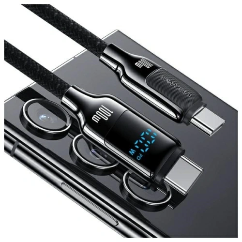 Kup USAMS US-SJ742 kábel USB-C / USB-C 100W 1.2m Digitális kijelző Cink ötvözet Gyors töltés adatkábel HX sorozat - USA1218 - {ean13} - Sklep Home Screen