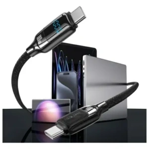 Kup Kabel USAMS US-SJ742 USB-C / USB-C 100W 1.2m Digital Display Zinc Alloy Fast Charging Data Cable HX Series - USA1218 - {ean13} - Sklep Home Screen