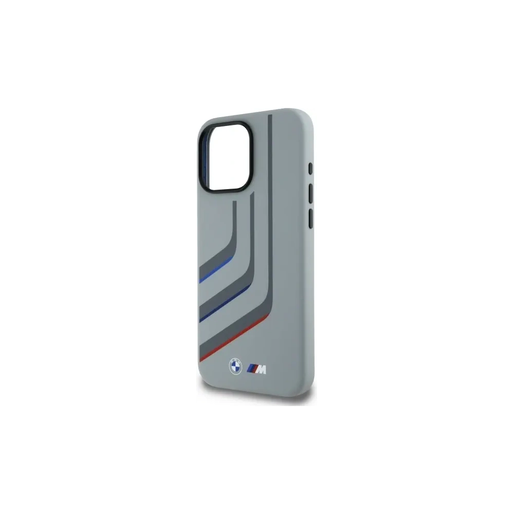 Etui BMW BMHMP16X23SLIG Apple iPhone 16 Pro Max hardcase Silicone Turning Lines MagSafe szary/grey