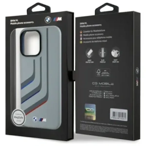 Kup BMW BMHMP16X23SLIG Apple iPhone 16 Pro Max Hartschale Silikon Drehlinien MagSafe grau - BMW802 - {ean13} - Sklep Home Screen