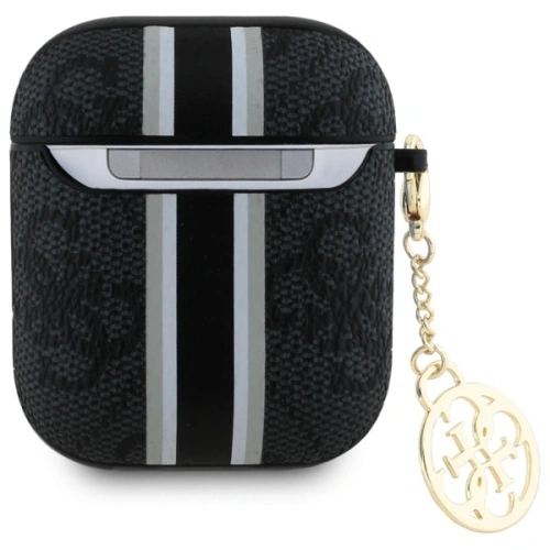 Kup Etui Guess GUA2P4RPSK Apple AirPods 1/2 cover 4G Printed Stripes Charm czarny/black - GUE4232 - {ean13} - Sklep Home Screen