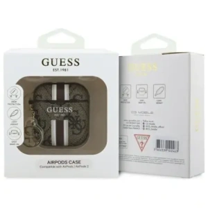 Kup Etui Guess GUA2P4RPSW Apple AirPods 1/2 cover 4G Printed Stripes Charm brązowy/brown - GUE4233 - {ean13} - Sklep Home Screen