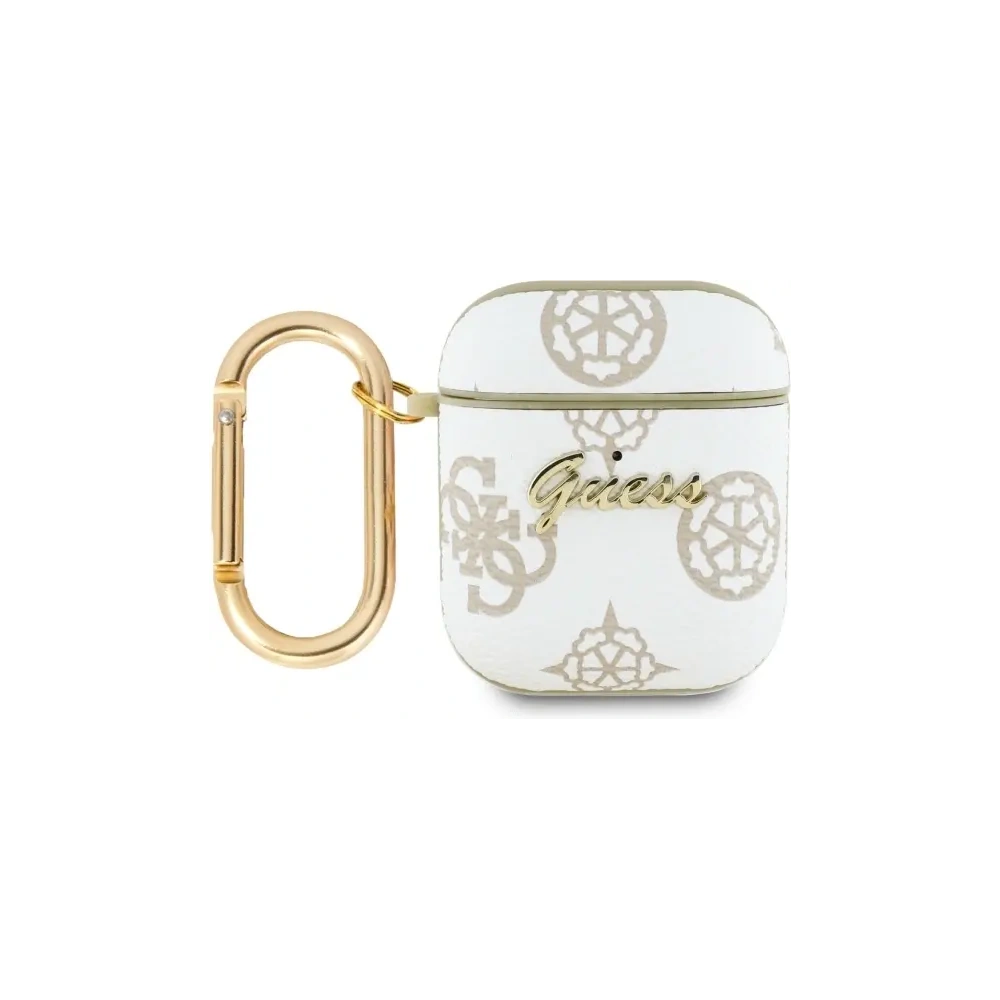 Etui Guess GUA2PG4GPH Apple AirPods 1/2 cover 4G Hook biały/white