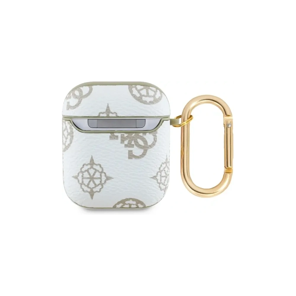 Etui Guess GUA2PG4GPH Apple AirPods 1/2 cover 4G Hook biały/white