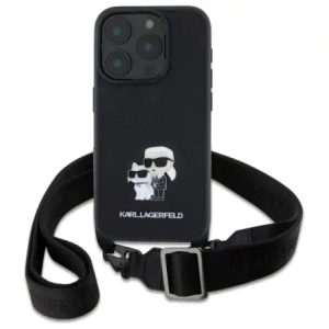 Kup Etui Karl Lagerfeld KLHCP16LSAKCPBK Apple iPhone 16 Pro hardcase Saffiano Karl&Choupette Metal Pin CBDY Strap czarny/black - KLD21855 - {ean13} - Sklep Home Screen