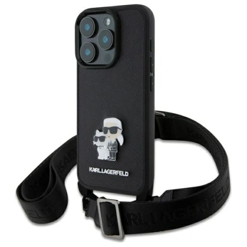 Kup Etui Karl Lagerfeld KLHCP16XSAKCPBK Apple iPhone 16 Pro Max hardcase Saffiano Karl&Choupette Metal Pin CBDY Strap czarny/black - KLD21857 - {ean13} - Sklep Home Screen