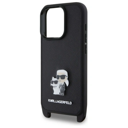 Kup Etui Karl Lagerfeld KLHCP16XSAKCPBK Apple iPhone 16 Pro Max hardcase Saffiano Karl&Choupette Metal Pin CBDY Strap czarny/black - KLD21857 - {ean13} - Sklep Home Screen