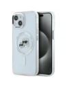 Etui Karl Lagerfeld KLHMP14SHLSKCH Apple iPhone 14 hardcase IML Metal Karl&Choupette Head MagSafe bílý/white