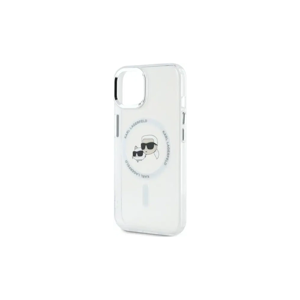 Etui Karl Lagerfeld KLHMP14SHLSKCH Apple iPhone 14 hardcase IML Metal Karl&Choupette Head MagSafe biały/white