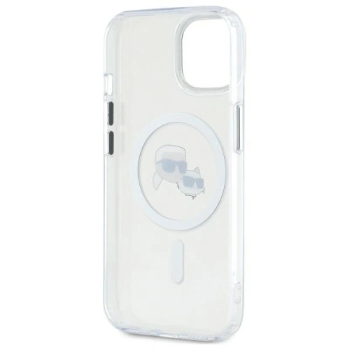 Buy Karl Lagerfeld KLHMP14SHLSKCH Apple iPhone 14 hardcase IML Metal Karl&Choupette Head MagSafe white - KLD21858 - {ean13} - Home Screen Store Europe