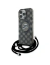 Buy Karl Lagerfeld KLHMP16LHCKCKLCK Apple iPhone 16 Pro hardcase IML Crossbody Monogram Karl & Choupette Head MagSafe black - KLD21859 - {ean13} - Home Screen Store Europe