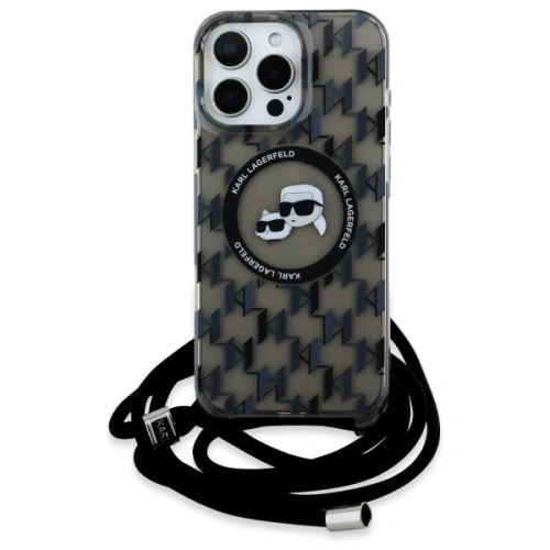 Kup Etui Karl Lagerfeld KLHMP16LHCKCKLCK Apple iPhone 16 Pro hardcase IML Crossbody Monogram Karl & Choupette Head MagSafe černý/black - KLD21859 - {ean13} - Sklep Home Screen