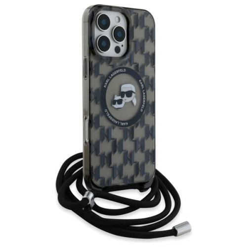Kup Etui Karl Lagerfeld KLHMP16LHCKCKLCK Apple iPhone 16 Pro hardcase IML Crossbody Monogram Karl & Choupette Head MagSafe černý/black - KLD21859 - {ean13} - Sklep Home Screen