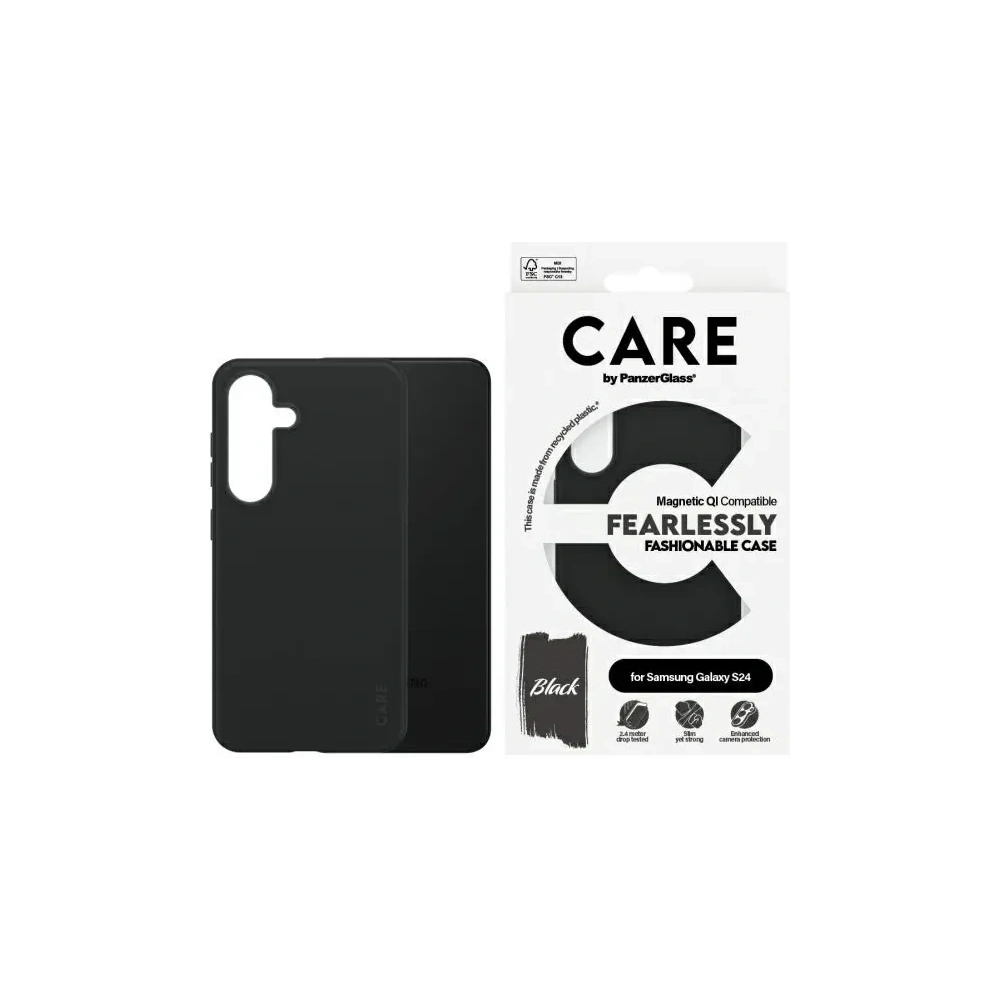 Etui CARE by PanzerGlass Fashion QI Case Samsung Galaxy S24 czarny/black