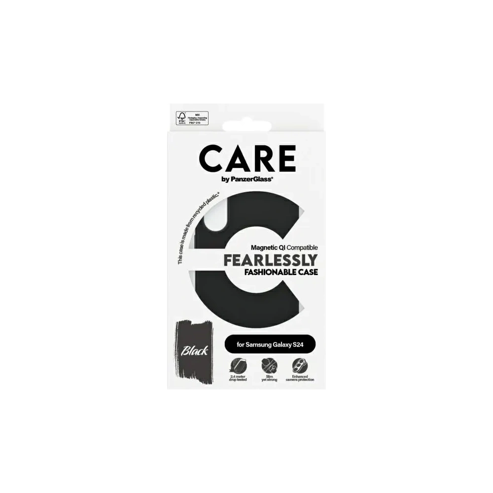 Etui CARE by PanzerGlass Fashion QI Case Samsung Galaxy S24 czarny/black