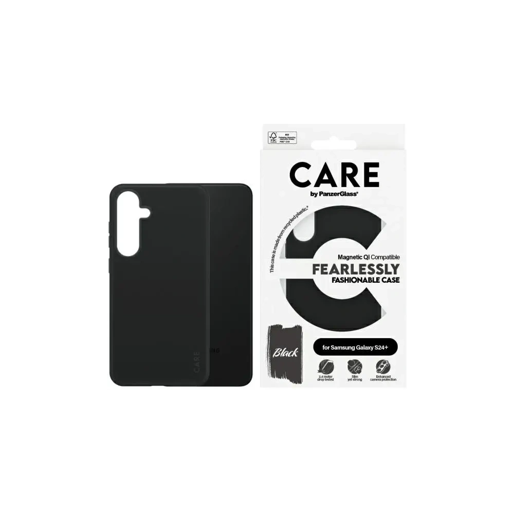 Etui CARE by PanzerGlass Fashion QI Case Samsung Galaxy S24+ Plus czarny/black