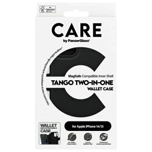 Kup Etui CARE od PanzerGlass Funkce Tango 2in1 Peněženka Apple iPhone 14 / 13 MagSafe černá/black - PZG739 - {ean13} - Sklep Home Screen