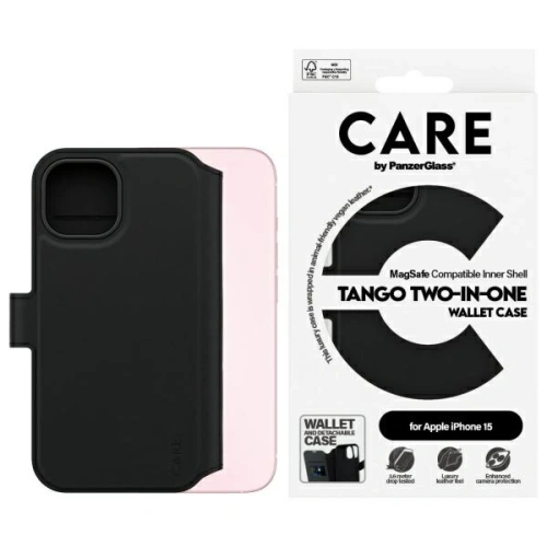 Kup CARE von PanzerGlass Feature Tango 2in1 Wallet Apple iPhone 15 MagSafe schwarz - PZG740 - {ean13} - Sklep Home Screen